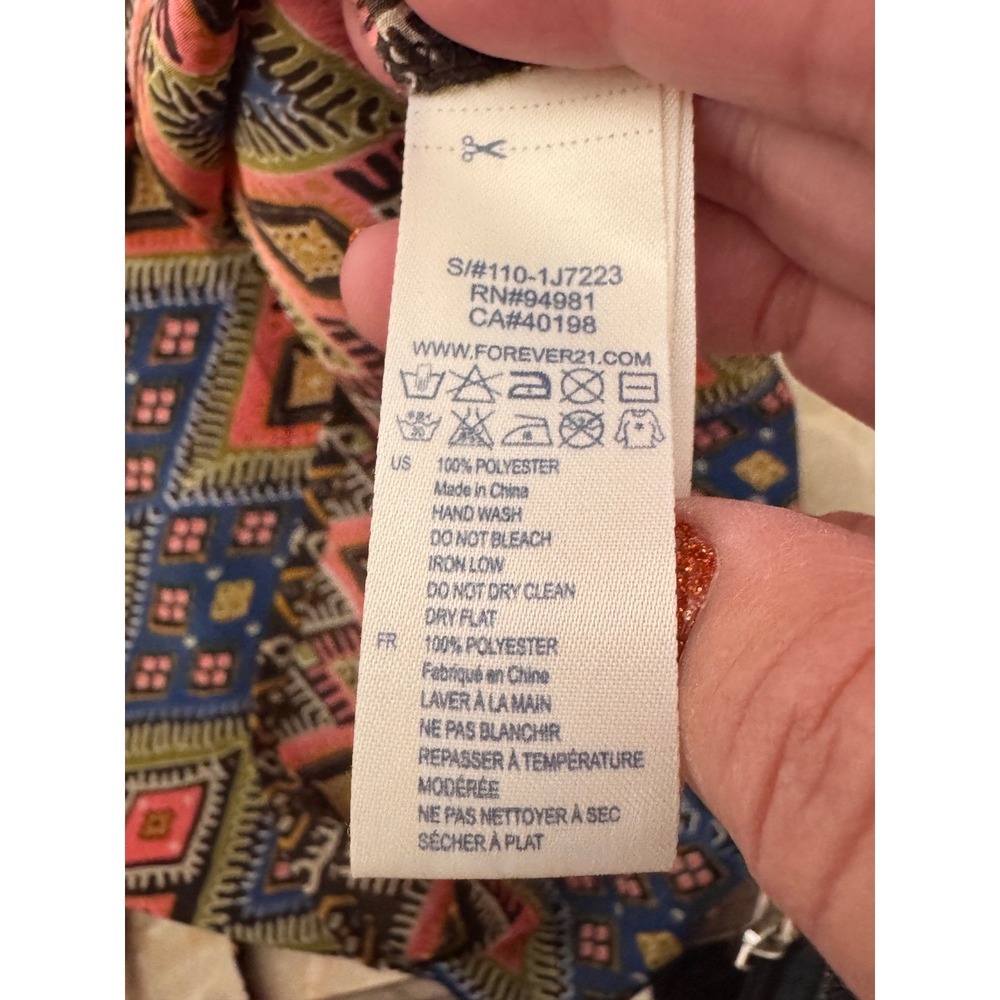 I LOVE H81 Los Angeles Womens Medium Multicolor Diamond Print Dress Sleeveless - Picture 6 of 7